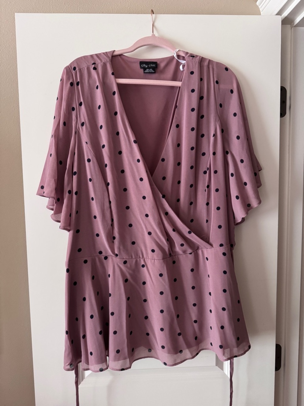 City Chic Dusty Mauve Top